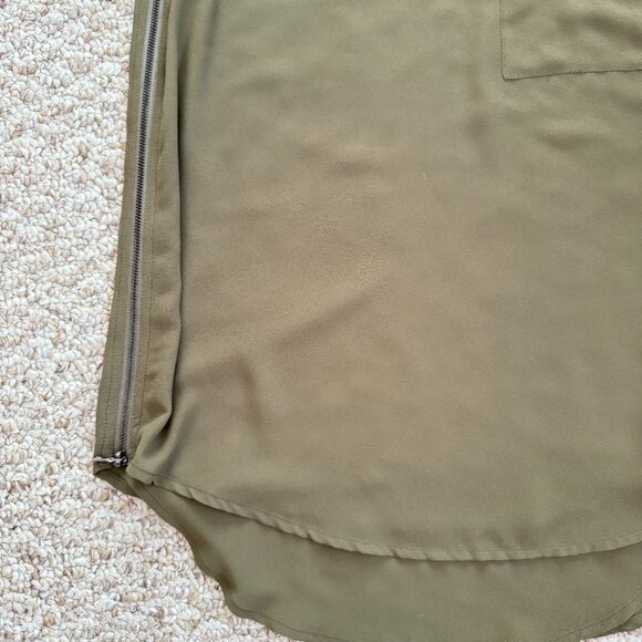 Naked Zebra‎ zippered sides tank double layers zipper pocket Olive Green S - Picture 5 of 10